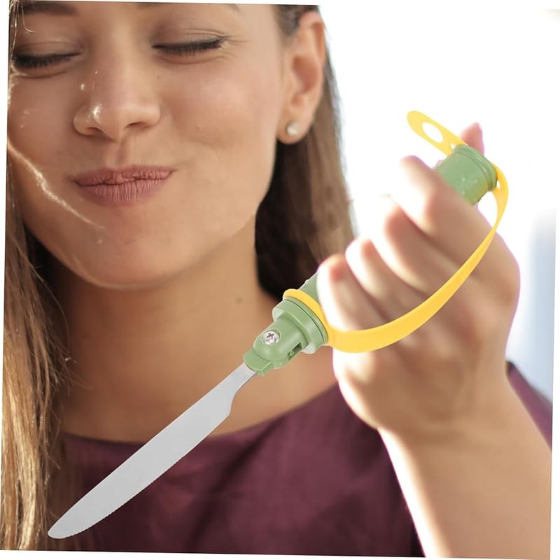 2Pcs Ergonomic Food Serving Scooper Spoon for Hand Spasms Weak Grip First Stage Cutter - Image 5